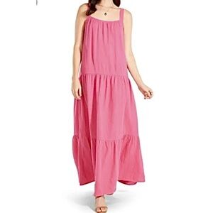 BB Dakota Arianna Sleeveless Tiered Cotton Maxi Dress